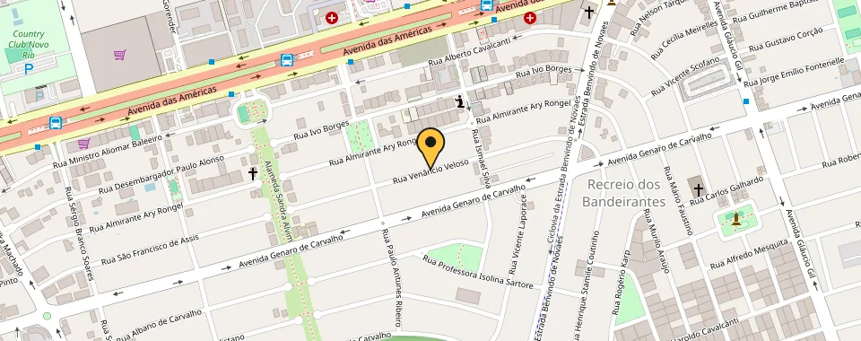 Mapa da localização: Rua Venancio Veloso — Recreio dos Bandeirantes, Rio de Janeiro