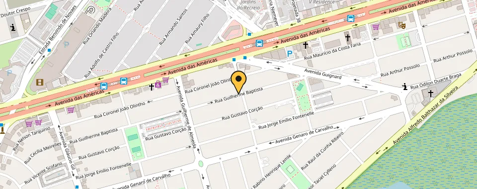 Mapa da localização: Rua Guilherme Baptista — Recreio dos Bandeirantes, Rio de Janeiro