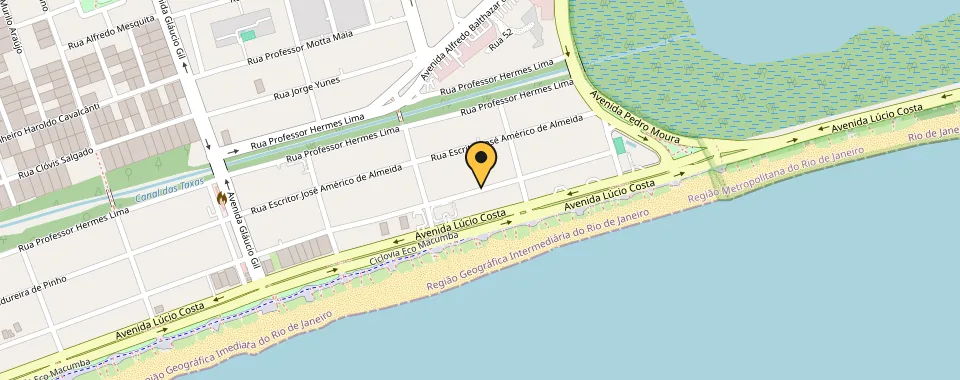 Mapa da localização: Rua Joaquim Cardoso — Recreio dos Bandeirantes, Rio de Janeiro