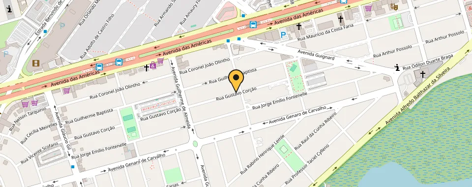 Mapa da localização: Rua Gustavo Corcao — Recreio dos Bandeirantes, Rio de Janeiro