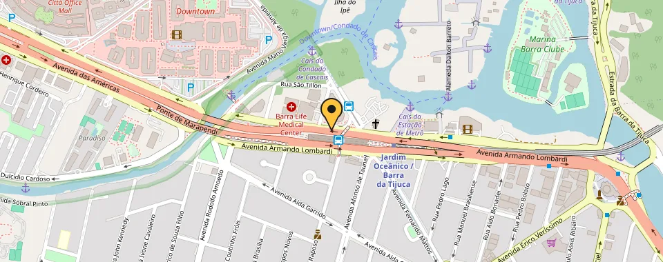 Mapa da localização: Avenida Armando Lombardi — Barra da Tijuca, Rio de Janeiro