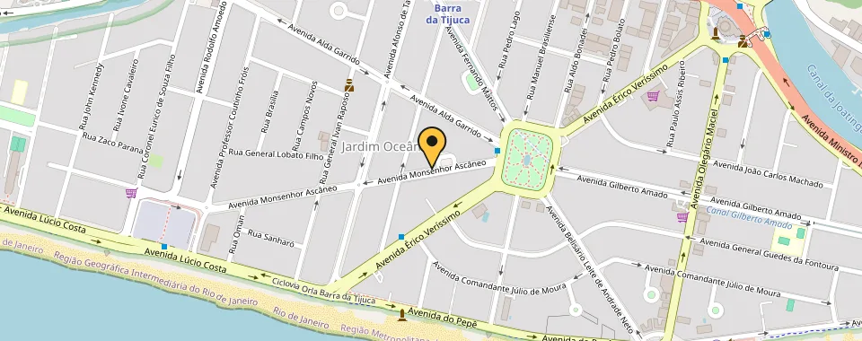 Mapa da localização: Avenida Monsenhor Ascaneo — Barra da Tijuca, Rio de Janeiro