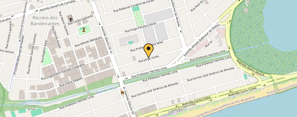 Mapa da localização: Rua Jorge Yunes — Recreio dos Bandeirantes, Rio de Janeiro