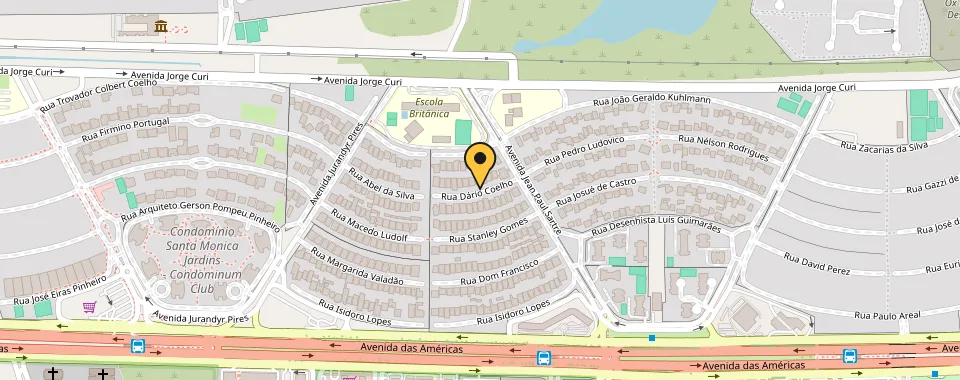 Mapa da localização: Santa Mônica Town House — Barra da Tijuca, Rio de Janeiro