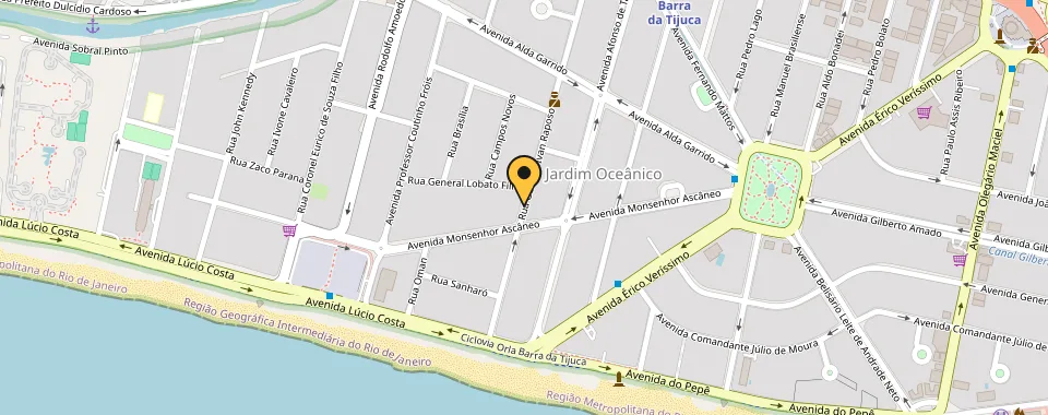 Mapa da localização: Rua General Ivan Raposo — Barra da Tijuca, Rio de Janeiro
