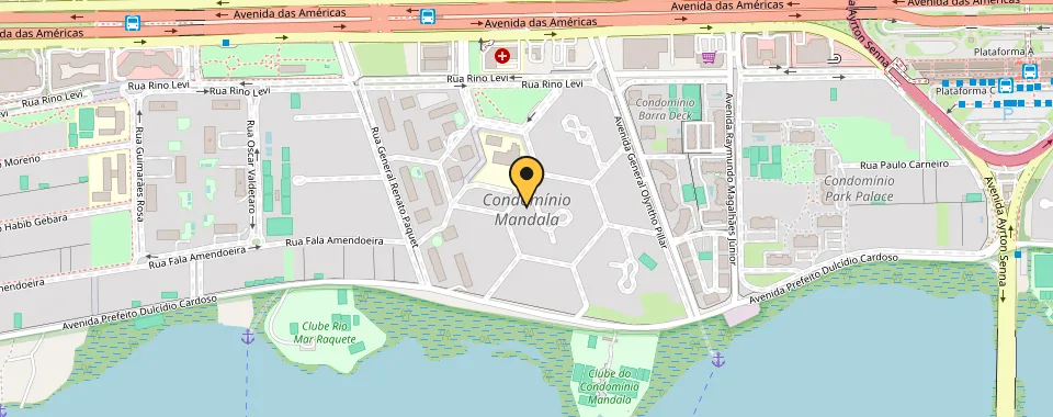 Mapa da localização: Avenida das Americas — Barra da Tijuca, Rio de Janeiro