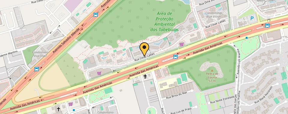 Mapa da localização: Rua Cesar Lattes — Barra da Tijuca, Rio de Janeiro