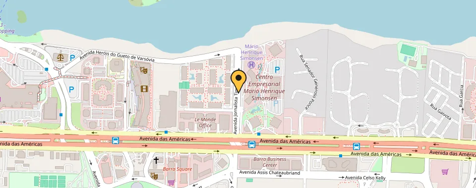 Mapa da localização: Avenida Jornalista Tim Lopes, 255 — Barra da Tijuca, Rio de Janeiro