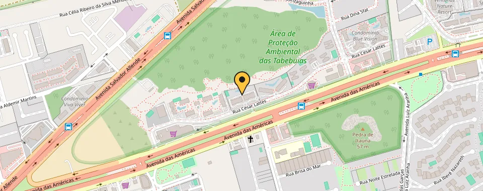 Mapa da localização: Rua Cesar Lattes — Barra da Tijuca, Rio de Janeiro