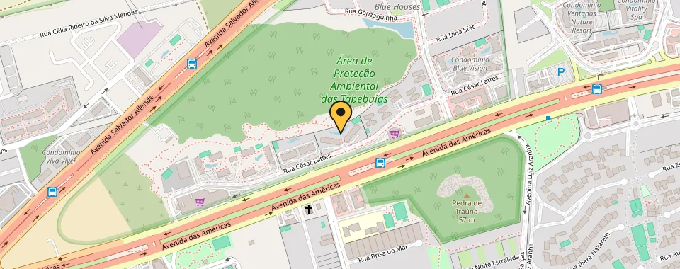Mapa da localização: Rua Cesar Lattes — Barra da Tijuca, Rio de Janeiro